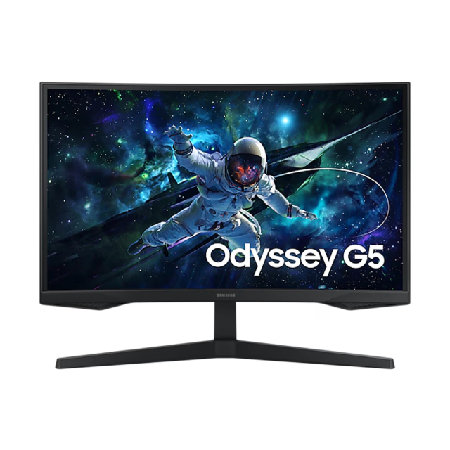 Monitor Gamer Curvo Samsung Odyssey G5 G55C | 27" | 2560 x 1440 (QHD) | VA | 165Hz | 1ms (MPRT) | 1000R | AMD FreeSync / HDR10 | HDMI 2.0 / DisplayPort 1.2 / Jack 3.5mm | Negro | LS27CG552ELXZX