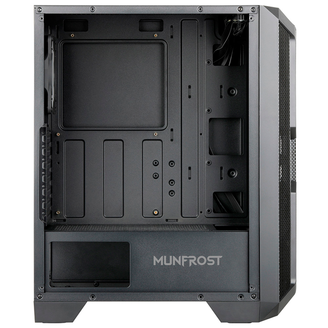 Gabinete Munfrost Luft Negro Mesh | ATX | 4 ventiladores | Controlador ARGB | Cristal templado | MFGLUF1B