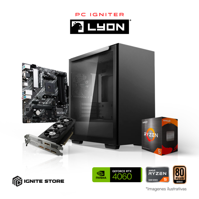 PC Igniter Lyon | R5 5500 | RTX 4060 8GB | 16GB de RAM | SSD 1TB