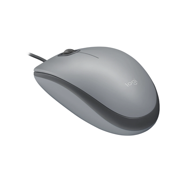 Mouse Alámbrico Logitech M110 Silent | Cable de 180cm | Seguimiento óptico | 1000 DPI | USB-A | Color Gris |  910-006757