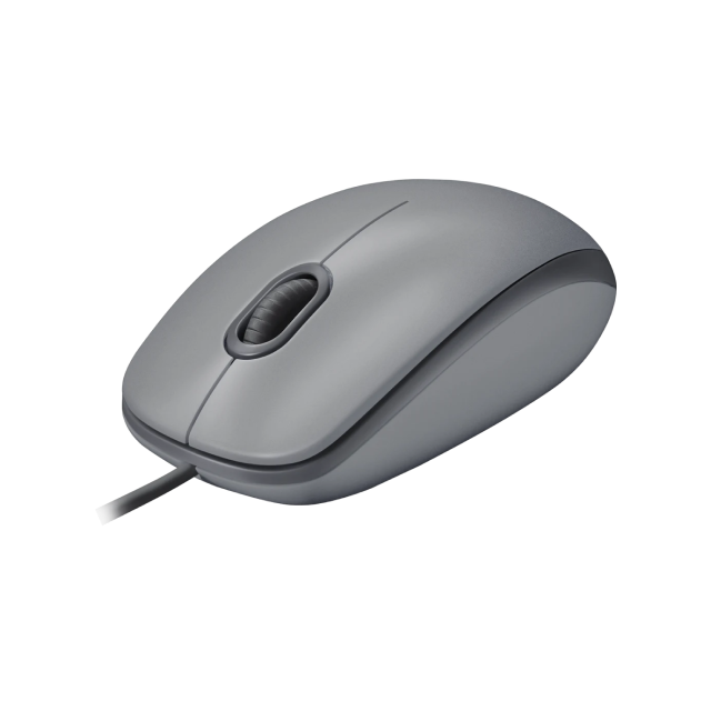 Mouse Alámbrico Logitech M110 Silent | Cable de 180cm | Seguimiento óptico | 1000 DPI | USB-A | Color Gris |  910-006757