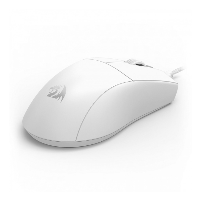 Mouse Gamer Alámbrico Redragon K1NG M724 | 12400 DPI | Sensor Óptico Pixart 3327 | Ultraligero | 42 g | 5 Botones Programables | Blanco | M724W