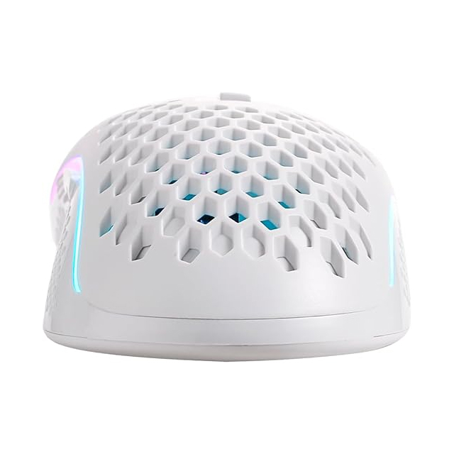 Mouse Gamer Inalámbrico Redragon Storm Pro M808-KS | 16000 DPI | Sensor Óptico Pixart PAW 3335 | 97 g | 8 Botones Programables | Hasta 36 Hrs de Batería | RGB | Blanco | M808-KS