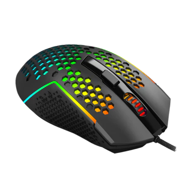 Mouse Gamer Alámbrico Redragon M987-K Reaping | 12400 DPI | Sensor Óptico | Ultraligero | 55 g | 6 Botones Programables | RGB | Blanco | M987-K