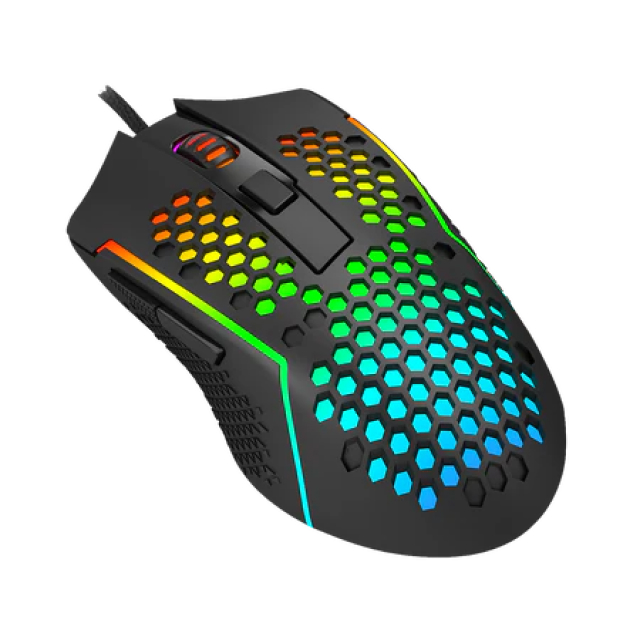 Mouse Gamer Alámbrico Redragon M987-K Reaping | 12400 DPI | Sensor Óptico | Ultraligero | 55 g | 6 Botones Programables | RGB | Blanco | M987-K