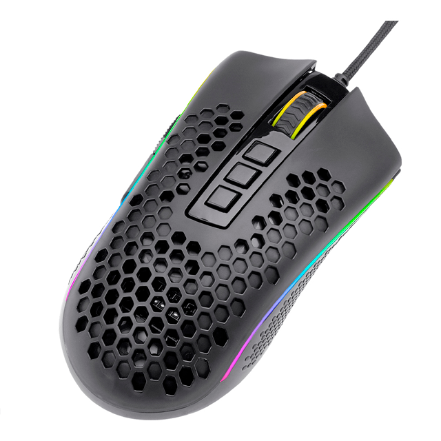 MOUSE GAMER REDRAGON STORM 8 BOTONES PROGRAMABLES RGB OPTICO USB 16000DPI - M988-RGB