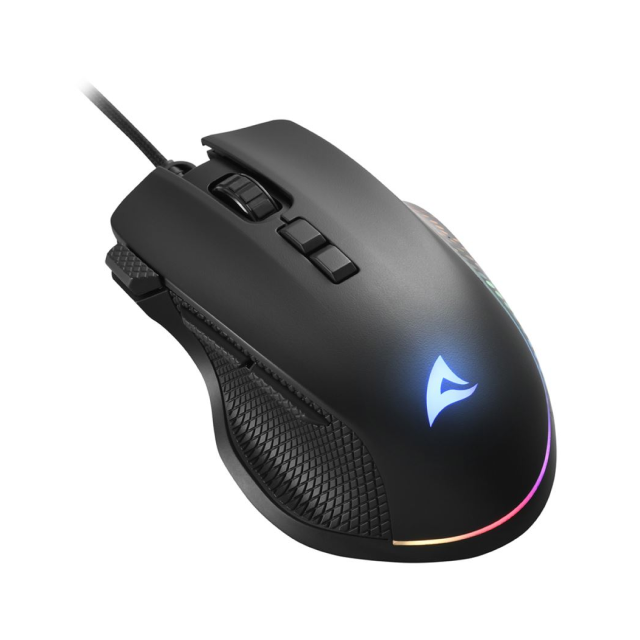Mouse Gamer Alámbrico Sharkoon SHARK Force 3 | 400 a 12,800 DPI | Sensor Óptico A825 | 8 Botones | Conexión USB-A | RGB | Negro | M-FORCE3