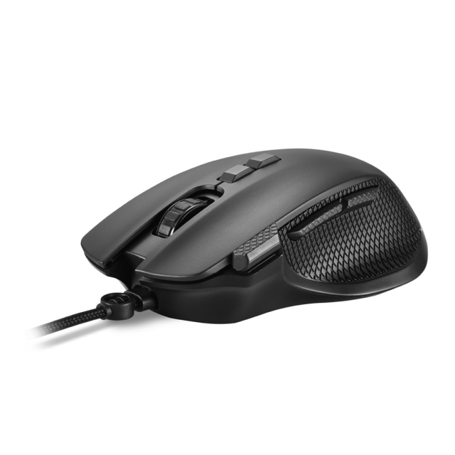 Mouse Gamer Alámbrico Sharkoon SHARK Force 3 | 400 a 12,800 DPI | Sensor Óptico A825 | 8 Botones | Conexión USB-A | RGB | Negro | M-FORCE3