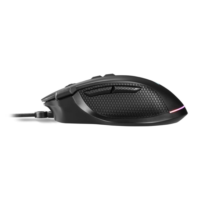 Mouse Gamer Alámbrico Sharkoon SHARK Force 3 | 400 a 12,800 DPI | Sensor Óptico A825 | 8 Botones | Conexión USB-A | RGB | Negro | M-FORCE3