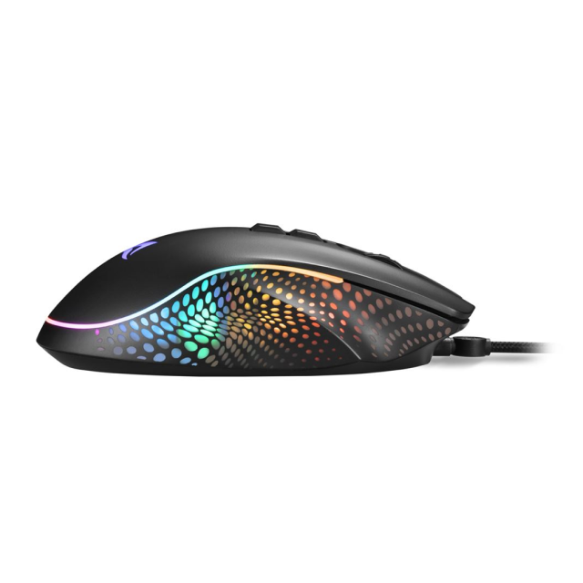 Mouse Gamer Alámbrico Sharkoon SHARK Force 3 | 400 a 12,800 DPI | Sensor Óptico A825 | 8 Botones | Conexión USB-A | RGB | Negro | M-FORCE3