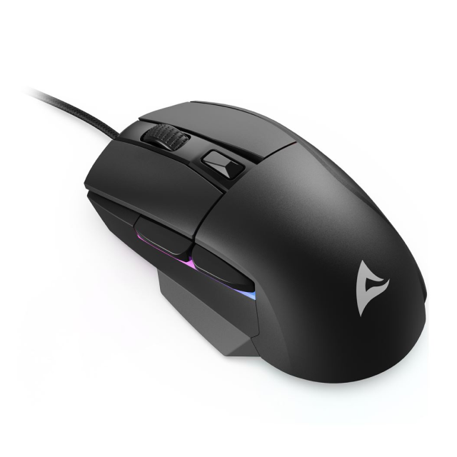 Mouse Gamer Alámbrico Sharkoon SKILLER SGM35 | 400 a 6,400 DPI | Sensor Óptico ATG4090 | 6 Botones | Conexión USB-A | RGB | Negro | M-SGM35W