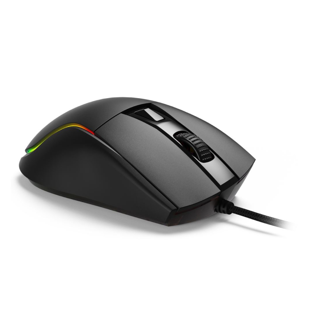 Mouse Gamer Alámbrico Sharkoon SKILLER SGM35 | 400 a 6,400 DPI | Sensor Óptico ATG4090 | 6 Botones | Conexión USB-A | RGB | Negro | M-SGM35W