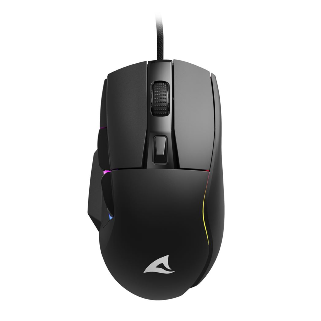 Mouse Gamer Alámbrico Sharkoon SKILLER SGM35 | 400 a 6,400 DPI | Sensor Óptico ATG4090 | 6 Botones | Conexión USB-A | RGB | Negro | M-SGM35W