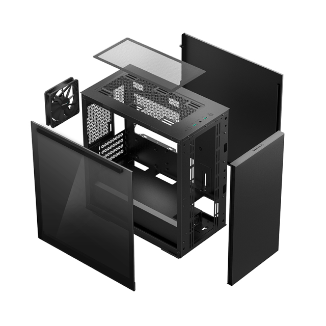 Gabinete Deepcool Macube 110 | Micro-ATX  / Mini-ITX | Cristal Templado | USB 3.0 | Color Negro | MACUBE 110 BK