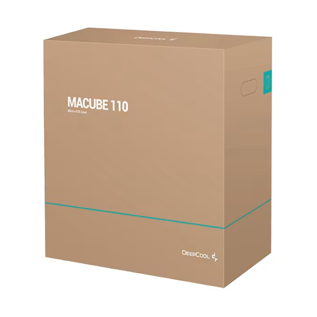 Gabinete DeepCool MACUBE 110 WH | Mini Torre | Micro-ATX / Mini-ITX | USB-A 3.0 | Incluye 1 Ventilador | Cristal Templado Magnético | Blanco | MACUBE 110 WH