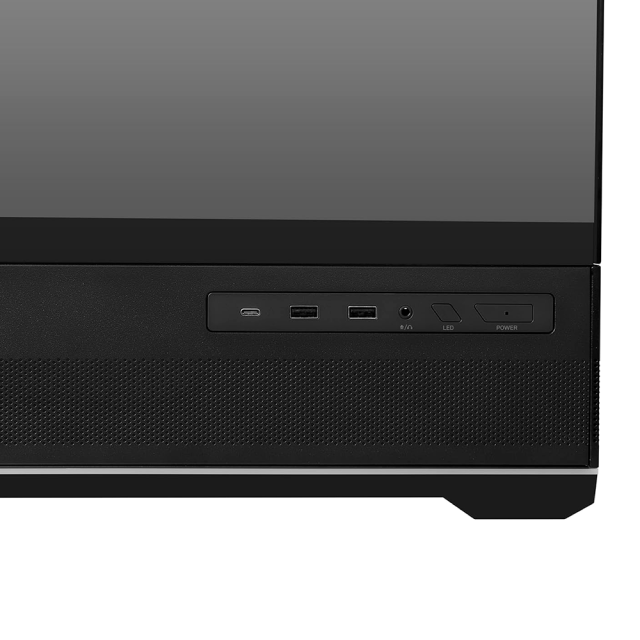 Gabinete MSI MAG PANO 110R PZ | Media Torre | ATX / Micro-ATX / Mini-ITX | Back Connect | 2 x USB-A / 1 x USB-C | Incluye 4 Ventiladores ARGB | Cristal Templado Panorámico | Negro | MAG PANO 110R PZ