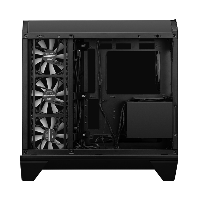 Gabinete MSI MAG PANO 120R PZ | Media Torre | E-ATX / ATX (Soporta Back Connect) / M-ATX / ITX | USB 3.2 | Cristal Templado Panorámico | 7 Ventiladores ARGB Pre-Instalados | Negro | MAG PANO 120R PZ