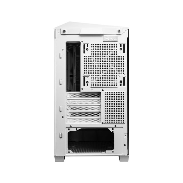 Gabinete MSI MAG PANO M100R PZ | Blanco | Back-connect M-ATX | ITX | Vidrio Templado | 4 ventiladores (120 mm) Pre-Instalados | MAG PANO M100R PZ WHITE