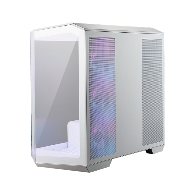 Gabinete MSI MAG PANO M100R PZ | Blanco | Back-connect M-ATX | ITX | Vidrio Templado | 4 ventiladores (120 mm) Pre-Instalados | MAG PANO M100R PZ WHITE