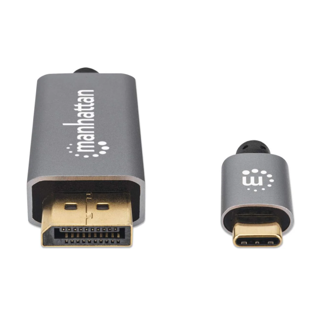 Cable Adaptador Manhattan USB-C a DisplayPort | 2 m | 8K@60HZ | Contactos chapados en oro | Negro | 354844