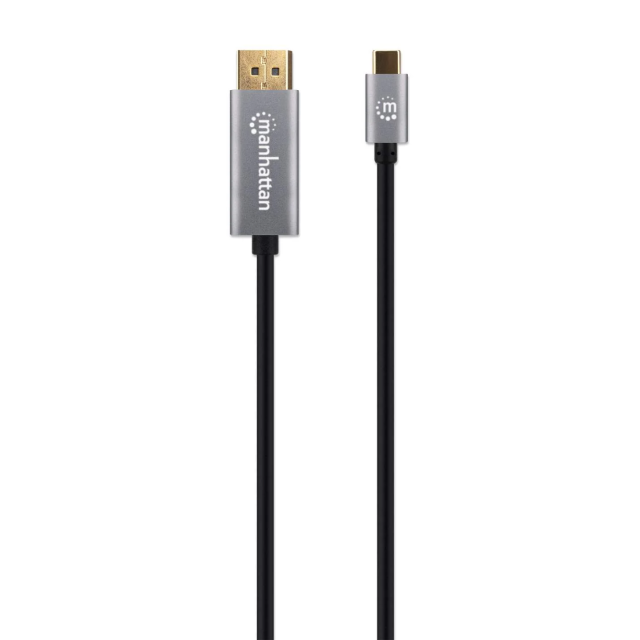 Cable Adaptador Manhattan USB-C a DisplayPort | 2 m | 8K@60HZ | Contactos chapados en oro | Negro | 354844