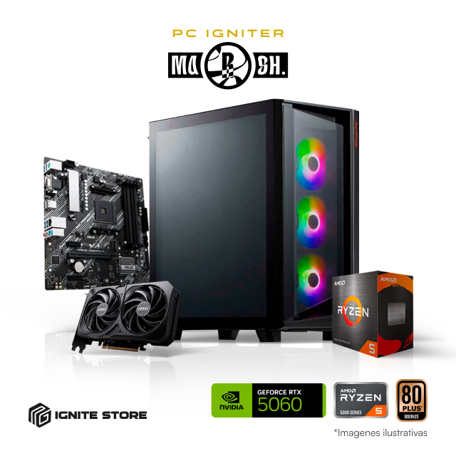 PC Igniter Marsh | R5 5600X | RTX 5060 8GB | 16GB de RAM | SSD 1TB