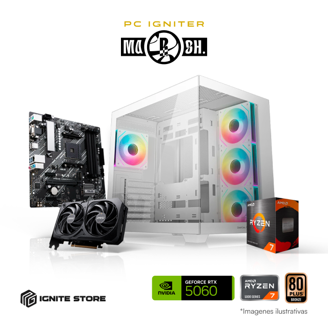 PC Igniter Marsh | R7 5700G | RTX 5060 8GB | 16GB de RAM | SSD 1TB