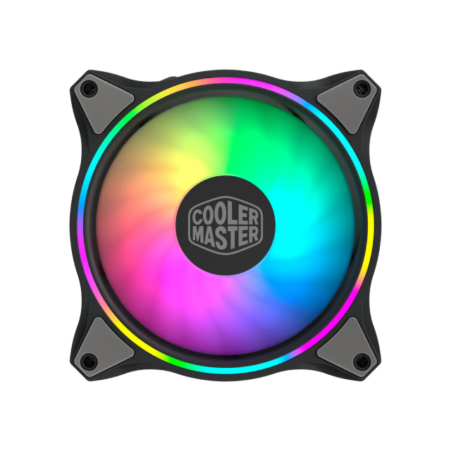 Ventilador CoolerMaster MasterFan MF120 Halo | 650-1800 RPM | 6 - 30 dBA | 4-Pin (PWM) | ARGB |  MFL-B2DN-18NPA-R1