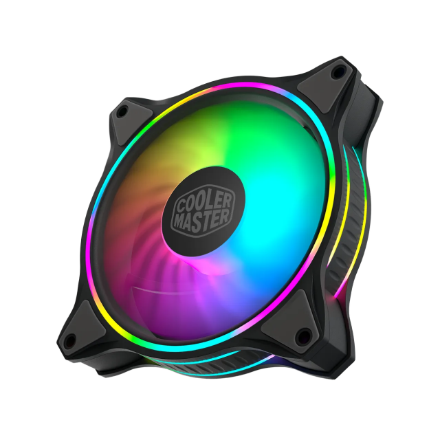 Ventilador CoolerMaster MasterFan MF120 Halo | 650-1800 RPM | 6 - 30 dBA | 4-Pin (PWM) | ARGB |  MFL-B2DN-18NPA-R1