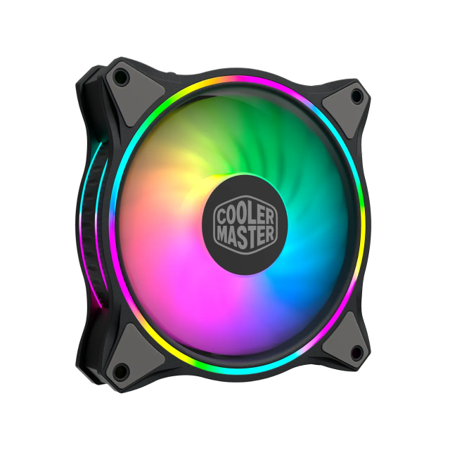 Ventilador CoolerMaster MasterFan MF120 Halo | 650-1800 RPM | 6 - 30 dBA | 4-Pin (PWM) | ARGB |  MFL-B2DN-18NPA-R1