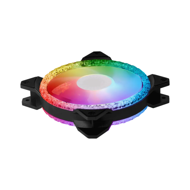 Ventilador CoolerMaster Masterfan MF120 Prismatic | 650-2000 RPM | 8 - 27 dBA | 4-Pin (PWM) | 3-Pin ARGB | MFY-B2DN-20NPA-R1