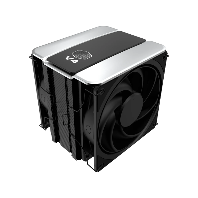 Disipador de Aire Cooler Master V4 Alpha 3DHP Black | 2 Ventiladores de 120 mm | 0 a 2050 RPM | Hasta 22.6 dBA | AM5 / AM4 | LGA1851 / 1700 / 1200 / 1151 / 1150 / 1155 / 1156 | Negro | MAZ-T2HP-217PK-R1
