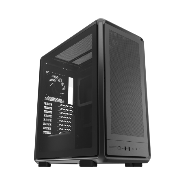 Gabinete Cooler Master MasterFrame 500 Mesh | Media Torre | ATX / Micro-ATX / Mini-ITX | USB-A 3.0 | 3 Ventiladores Preinstalados | Panel Frontal Mesh de Alto Airflow | Cristal Templado | Negro | MF500M-KHNN-S01