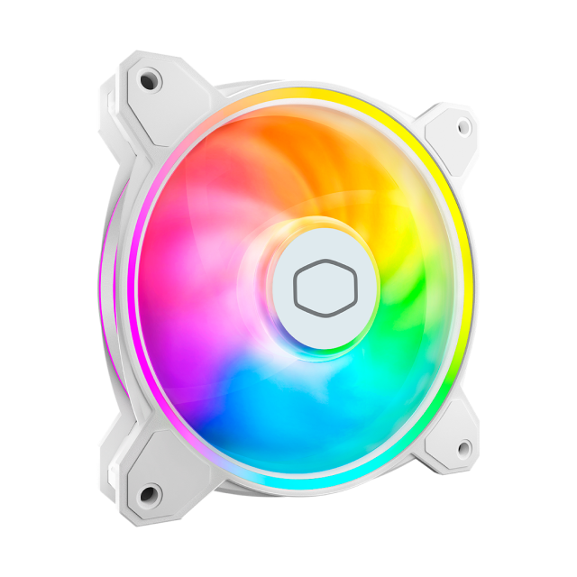 Ventilador Cooler Master MasterFan MF120 Halo² | 120 mm | 0 a 2050 RPM | 27 dBA | 4 Pines | ARGB | Blanco | MFL-B2DW-21NP2-R2