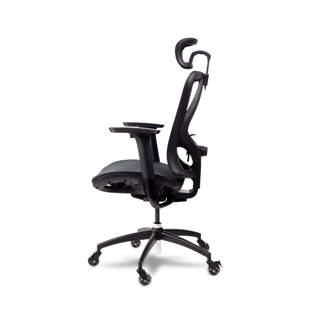 Silla Gamer Munfrost NEXUS | Hasta 180kg | Ruedas tipo patín | Soporte Lumbar | Color Negro | MFMSIN2B