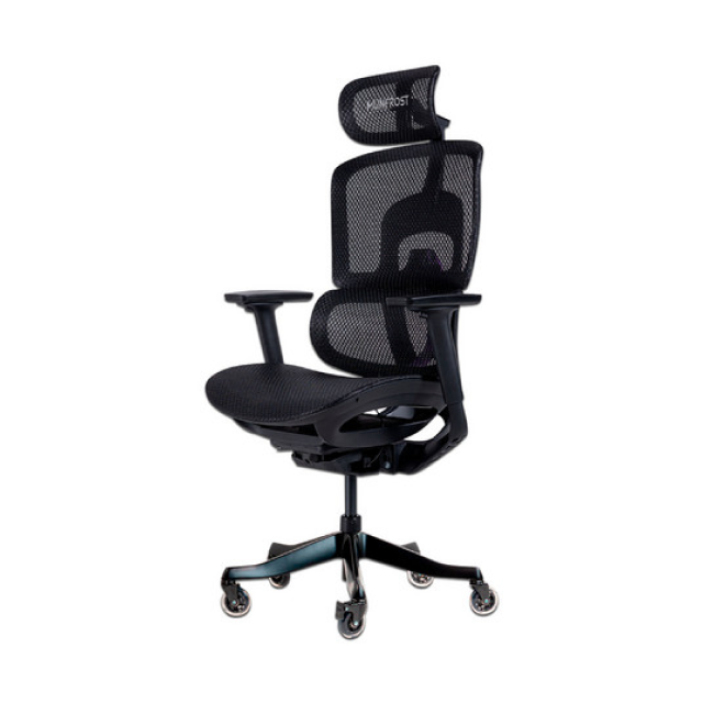 Silla Gamer Munfrost Neo | Hasta 180 kg | Soporte Lumbar Ajustable | Inclinación de Hasta 145 Grados | Negro | MFMSINEB