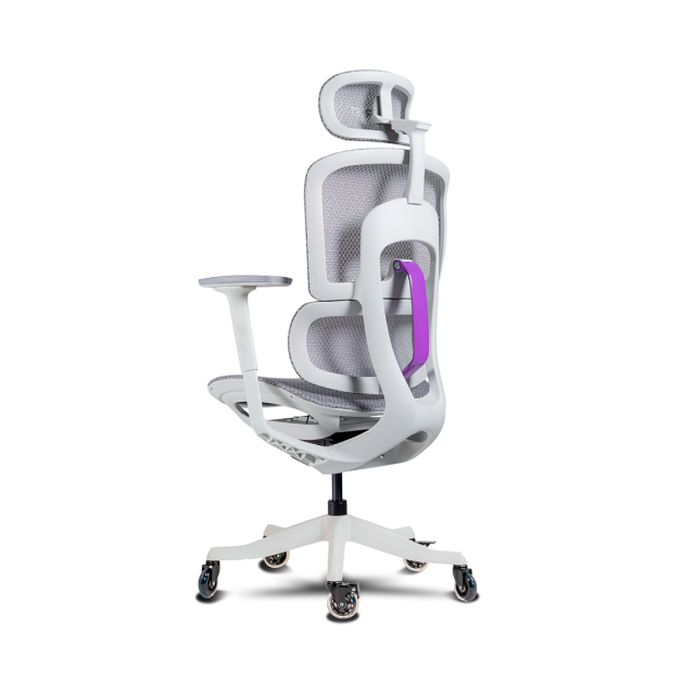 Silla Gamer Munfrost Neo | Hasta 180 kg | Soporte Lumbar Ajustable | Inclinación de Hasta 145 Grados | Blanco | MFMSINEW
