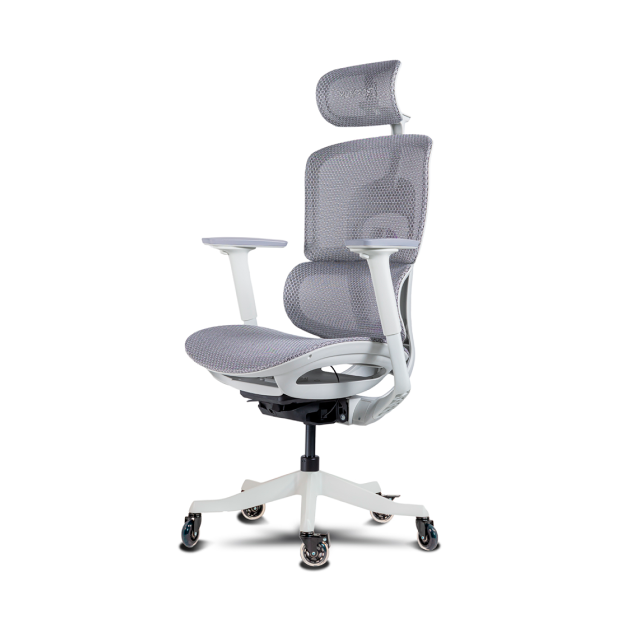 Silla Gamer Munfrost Neo | Hasta 180 kg | Soporte Lumbar Ajustable | Inclinación de Hasta 145 Grados | Blanco | MFMSINEW