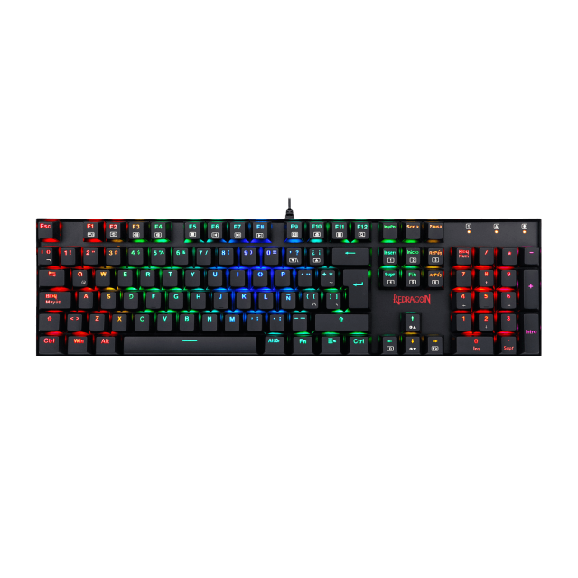 Teclado Alámbrico Mecánico Redragon Mitra K551 | Full Size | Switch Red | Español | K551RGB-1-SP