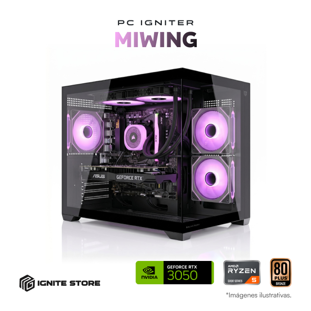 PC Gamer Igniter Miwing | R5 5500 | RTX 3050 6GB | 16GB de RAM | SSD 500GB