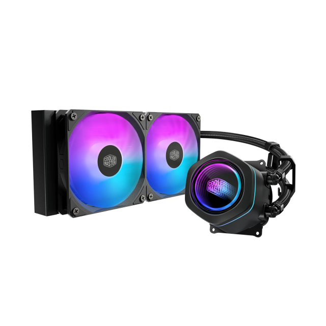 Enfriamiento Líquido Cooler Master MasterLiquid Core Nex 240 | 240 mm | 2,800 RPM | 25 dBA | AM5 / AM4 | LGA 1851 / 1700 / 1200 / 1150 / 1151 / 1155 / 1156 | ARGB | Negro | MLX-D24M-A18PA-R1