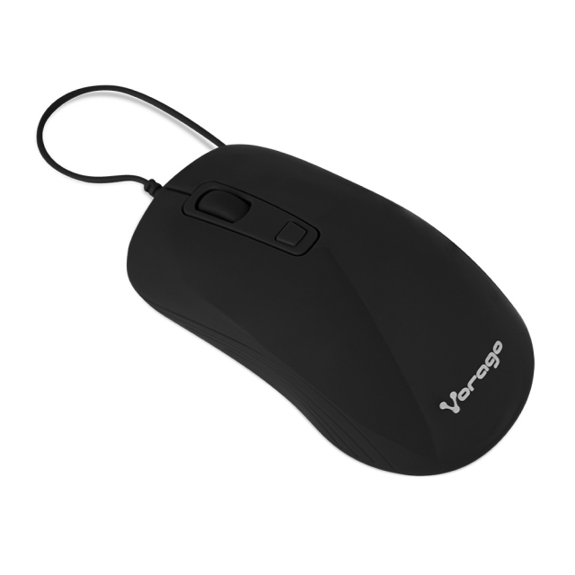 Mouse Alámbrico Vorago MO-102 | 1000 a 1600 DPI | Sensor Óptico | Negro | MO-102