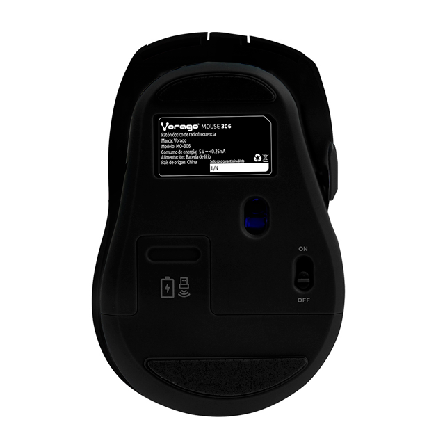 MOUSE INALAMBRICO VORAGO RECARGABLE ILUMINADO MO-306