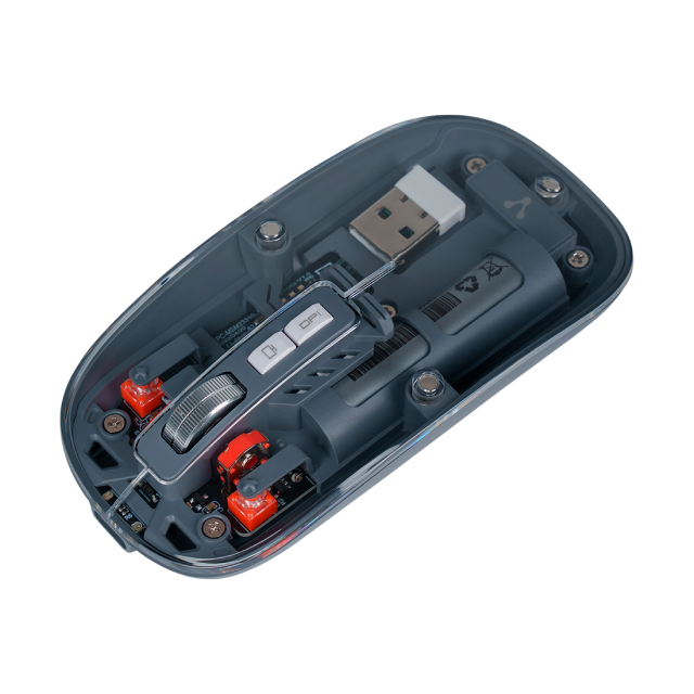 Mouse Inalámbrico Vorago MO-415 | USB 2.4G | Bluetooth | Clics Silenciosos | Batería recargable | USB C | 1600 DPI | MO-415