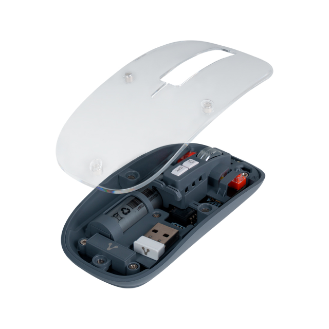 Mouse Inalámbrico Vorago MO-415 | USB 2.4G | Bluetooth | Clics Silenciosos | Batería recargable | USB C | 1600 DPI | MO-415