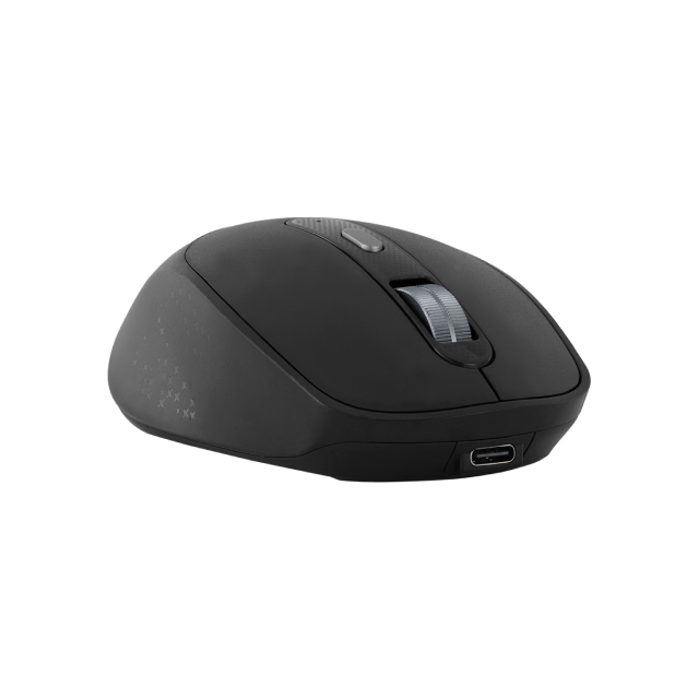 Mouse Inalámbrico Vorago MO-450 | 1,600 DPI | USB 2.4G | Bluetooth 5.0 | USB C | Recargable | MO-450