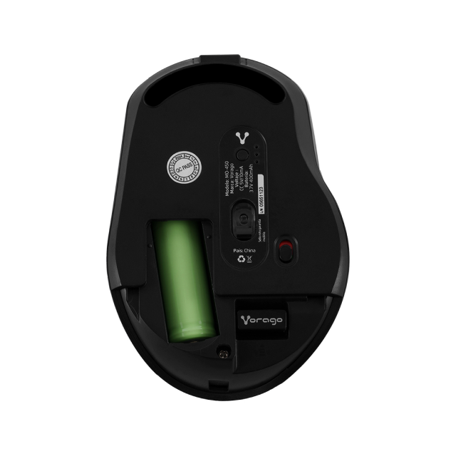 Mouse Inalámbrico Vorago MO-450 | 1,600 DPI | USB 2.4G | Bluetooth 5.0 | USB C | Recargable | MO-450