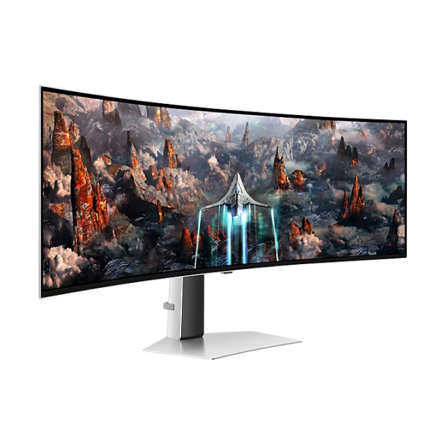 Monitor Gamer Curvo Samsung Odyssey OLED G9 G93SC | 49" | 32:9 | 5,120 x 1,440 | OLED | 0.03ms (GtG) | 240 Hz | Pantalla Curva / UltraWide | HDMI / MicroHDMI / DisplayPort | LS49CG930SLXZX