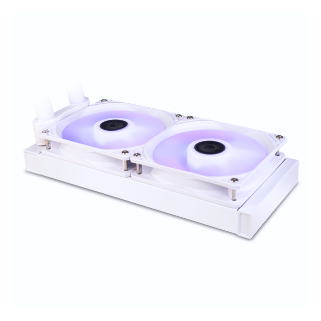 Enfriamiento Líquido Munfrost Moon River | 240 mm | ARGB | 2400 RPM | 28 dB(A) | 2 Ventiladores 120mm | Color Blanco | MFECRA1W