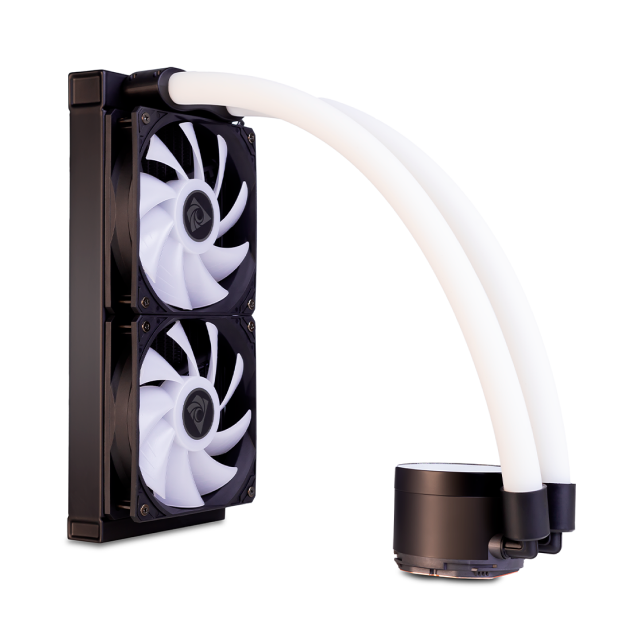 Enfriamiento Líquido Munfrost Moon River | 240 mm | ARGB | 2400 RPM | 28 dB(A) | 2 Ventiladores 120mm | Color Negro | MFECRA1B